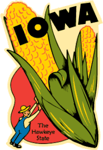 Iowa Corn Travel Decal Car Magnet          