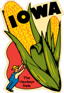 Iowa Corn Travel Decal Car Magnet          