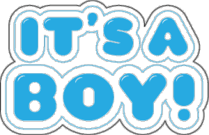 It's A Boy Car Magnet