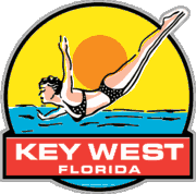 Key West FL Diver Travel Decal Magnet           