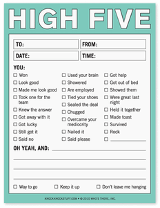 Knock Knock High Five Nifty Note Pad