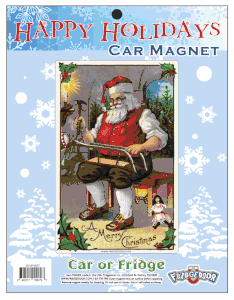 Large Santa Claus Postcard Car Magnet