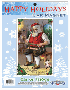 Large Santa Claus Postcard Car Magnet