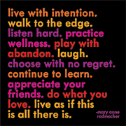 Live with intention - Radmacher Magnet        