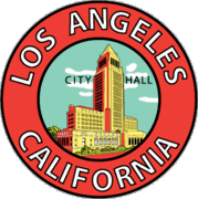 Los Angeles City Hall Travel Decal Magnet          