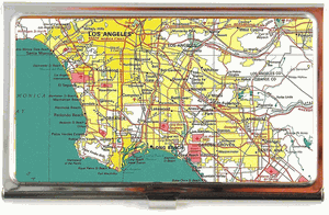 Lucy Lu Los Angeles Map Business card case