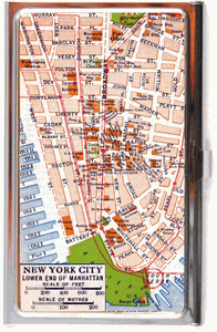 Lucy Lu Lower Manhattan Map Business Card Map