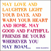 May Love And Laughter - Irish Blessing Magnet 