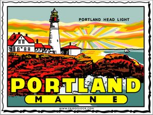 ME Portland Head Light Travel Decal Car Magnet