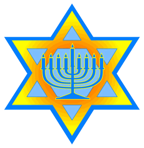 Menorah Star Car Magnet