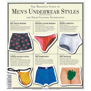 Mens Underwear 6 Pc Magnet Set