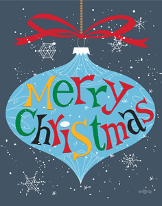 Merry Christmas Mid-Century Modern 11 x 14 Print Merry Christmas Mid-Century Modern 11 x 14 Print