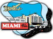 Miami FL Airport Travel Decal Magnet        