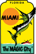 Miami Magic City Travel Decal Magnet