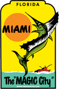 Miami Magic City Travel Decal Magnet Miami Magic City Travel Decal Magnet
