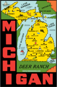 Michigan Travel Decal Magnet