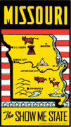 Missouri State Magnet Travel Decal Magnet            