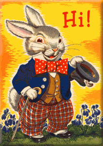 Mister Rabbit "Hi" Magnet  