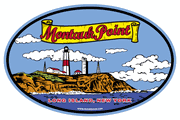 Montauk Point Long Island Oval Car Magnet