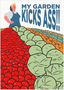 My Garden Kicks Ass!! Veggie Stand Magnet