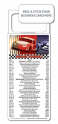 NASCAR Schedule With Business Card Magnet NASCAR Schedule With Business Card Magnet