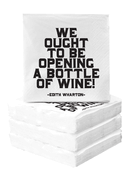 Opening A Bottle of Wine Quotable Cocktail Napkins