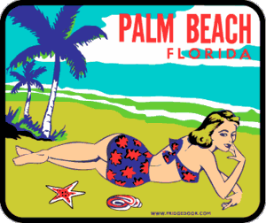 Palm Beach Florida Travel Decal Car Magnet