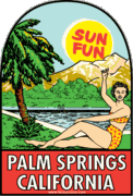 Palm Springs CA Travel Decal Magnet     