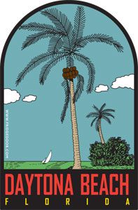 Palm Tree Beach Scene Car Magnet 