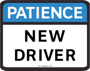 Patience: New Driver Car Sign