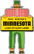 Paul Bunyan MN Travel Decal Magnet   