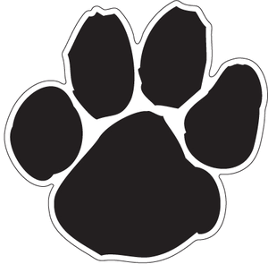 Paw Print Black Car Magnet