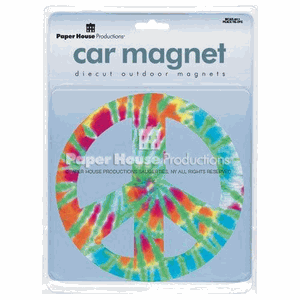Peace Tie Dye Car Magnet