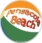 Pensacola Beach Ball - Travel Decal Car Magnet