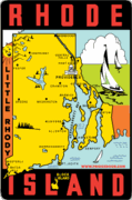 Postcard & Travel Decal Car Magnets - RI