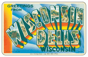 Postcard & Travel Decal Car Magnets - WI