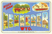 Postcard & Travel Decal Car Magnets - WY