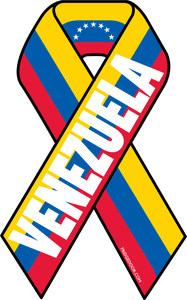 Pray For Venezuela Ribbon Car Magnet