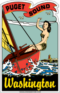 Puget Sound Travel Decal Car Magnet Puget Sound Travel Decal Car Magnet