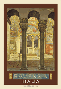 Ravenna Italy Travel Poster Magnet     