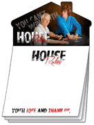 Custom Printed Sticky Notes with House Shape Magnet