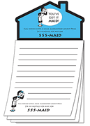 Custom Printed 50-Sheet Pad with House Shape Magnet
