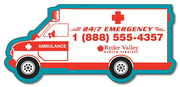 Ambulance Shape Custom Magnet