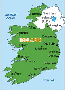 Republic of Ireland Map Magnet Republic of Ireland Map Magnet
