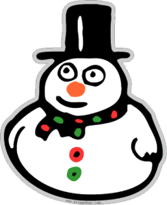 Roly Poly Snowman Car Magnet