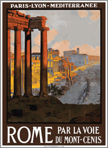 Roman Ruins Italy Travel Poster Magnet