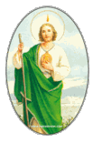 Saint Jude Thaddeus (green) Domed Magnet                             