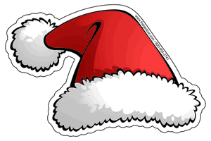 Santa Hat Car Magnet