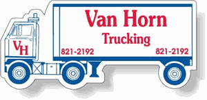 Semi Truck Custom Shape Magnet
