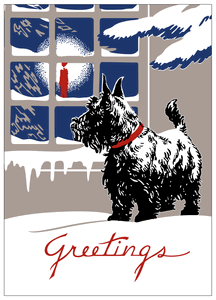 Shnauzer Holiday Magnet